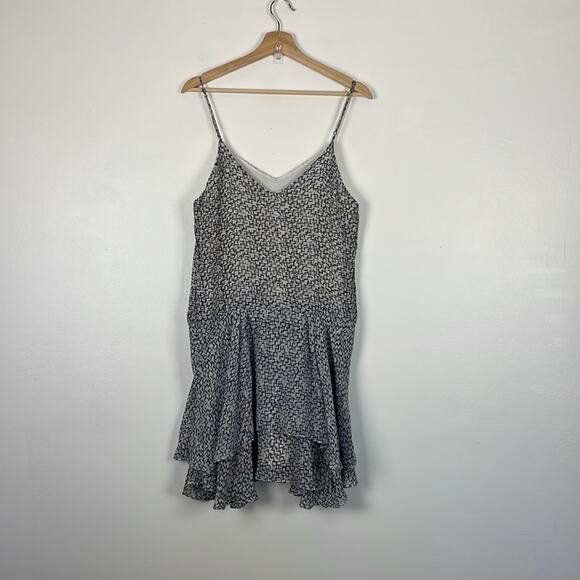 Hunter Bell New York Silk spaghetti strap Asymmetrical layered hem dress Medium - Picture 5 of 8